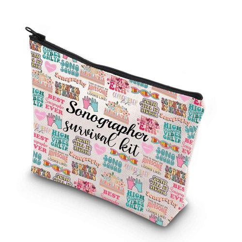 WCGXKO Sonographer Gift Sonographer Survival Kit Ultrasound Tech Makeup Bag Radiologist Gift (Sonographer ever)