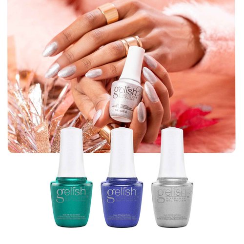 Gelish MINI Holiday Winter A Fuzzy Feeling Collection Value Packs - 9mL TPO-Free Long-Lasting Soak Off Gel Nail Polish, Vibrant Color, High Shine, Chip-Resistant Formula (Pack #2)