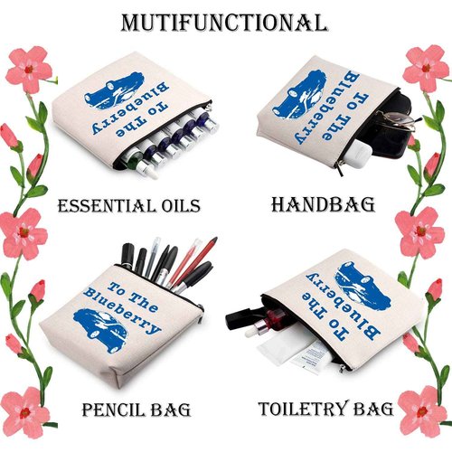 WCGXKO TV Show Inspired To The Blueberry Zipper Pouch Cosmetics Bag For Fans (To The Blueberry)
