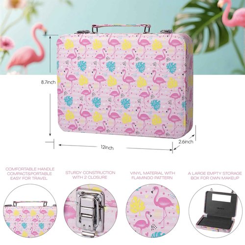 Hot Sugar Makeup Kit for Teenager Girls 10-12, All in One Beginner Makeup Kit for Women Full Kit, Teen makeup kit Cosmetic Gift Set for Birthday Christmas (Flamingo)