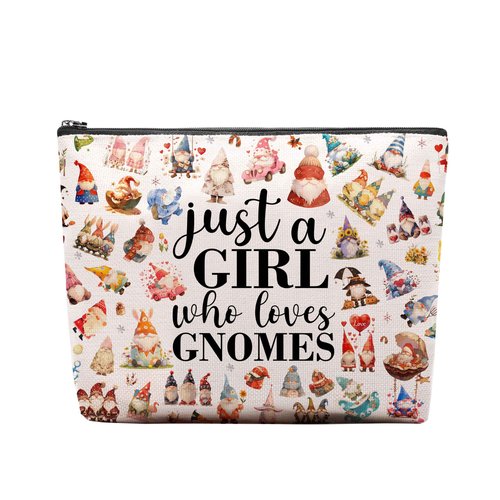 CEASQVAA Gnomes Gifts for Women Makeup Bag, Magic Stars Gnome Birthday Gift for Women, Makeup Travel Gnomes Essentials Zipper Pouch for Friend Sister Bestie