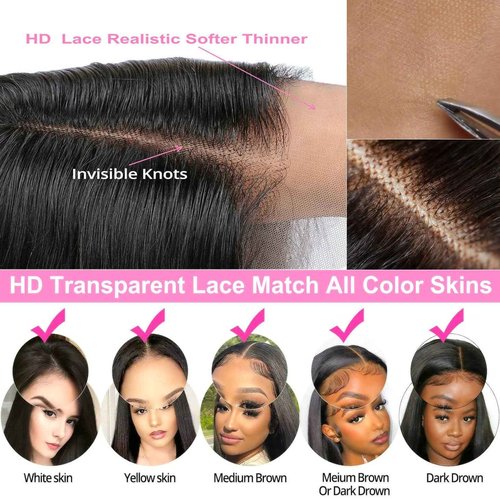 TIANYOUHAIR 8 Inch Real 100% Human Hair Bob Wigs HD Front 13×4 Lace Wig for Professional Female Diverse Styles
