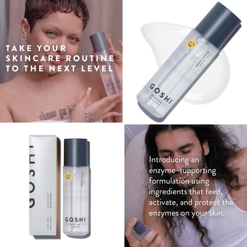 GOSHI Super Vitamin Elixir Toner for All Skin Types 5 fl. oz - Nourishing Face Toner Spray Infused with Vitamin E, Cold-Pressed Sesame Oil, Wild Thyme and More Plant Extracts - Made in Japan