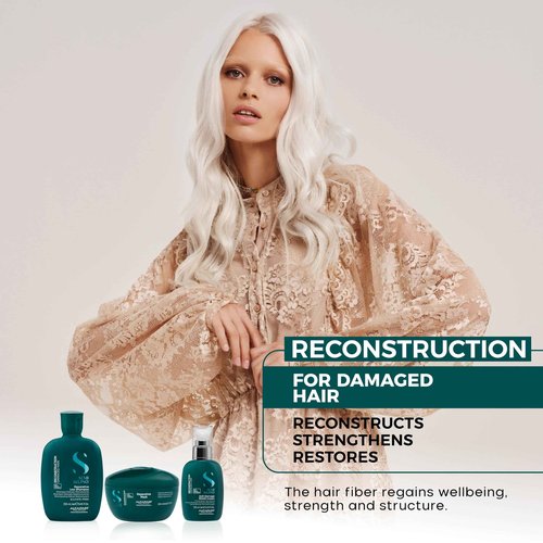 ALFAPARF MILANO Semi di Lino Reconstruction Reparative Lotion Treatment - Hair Repair for Damaged Hair, Adds Shine, Softness and Body - Thermal Protection - Anti Hair Breakage (6 Vials/2.64 oz)
