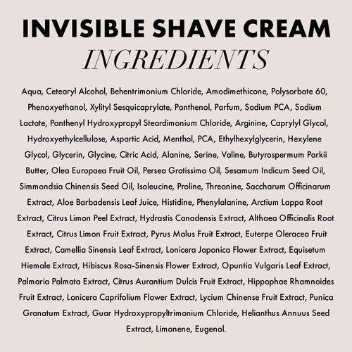 Hanz de Fuko Invisible Shave Cream for Men & Women – Premium Shaving Cream, Great for Sensitive Skin – Hypoallergenic Formula with Aloe Vera, Shea Butter, Acai – Sulfate and Paraben Free – 8 oz.