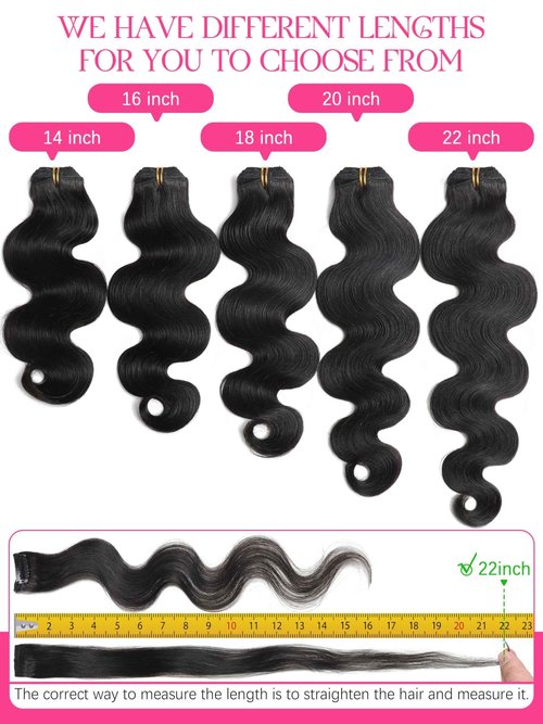Lacer Body Wave Clip in Hair Extensions, 7 Pcs 120g Wavy Clip in Extensions for Women Grade Brazilian Virgin Human Hair Natural Black 18 Inch