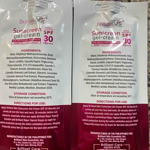 Brilliant Sunscreen Gel-Cream, SPF 30, 2 Pack