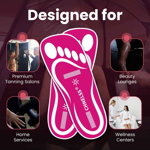 Disposable Spray Tan Feet Pads Protectors for Tanning Hygienic & Comfortable Feet for Spray Tanning - Spray Tan Foot Covers for Tanning Tent(Pink, 120 Pairs)