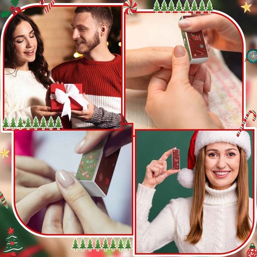FoldTier 50 Pcs Christmas Nail Buffer Blocks Gifts Bulk Xmas Tree Snowman 4 Way Nail Buffer Files for Natural Acrylic Nails Xmas Party Stocking Stuffers Gifts for Women Customers Coworkers Staff