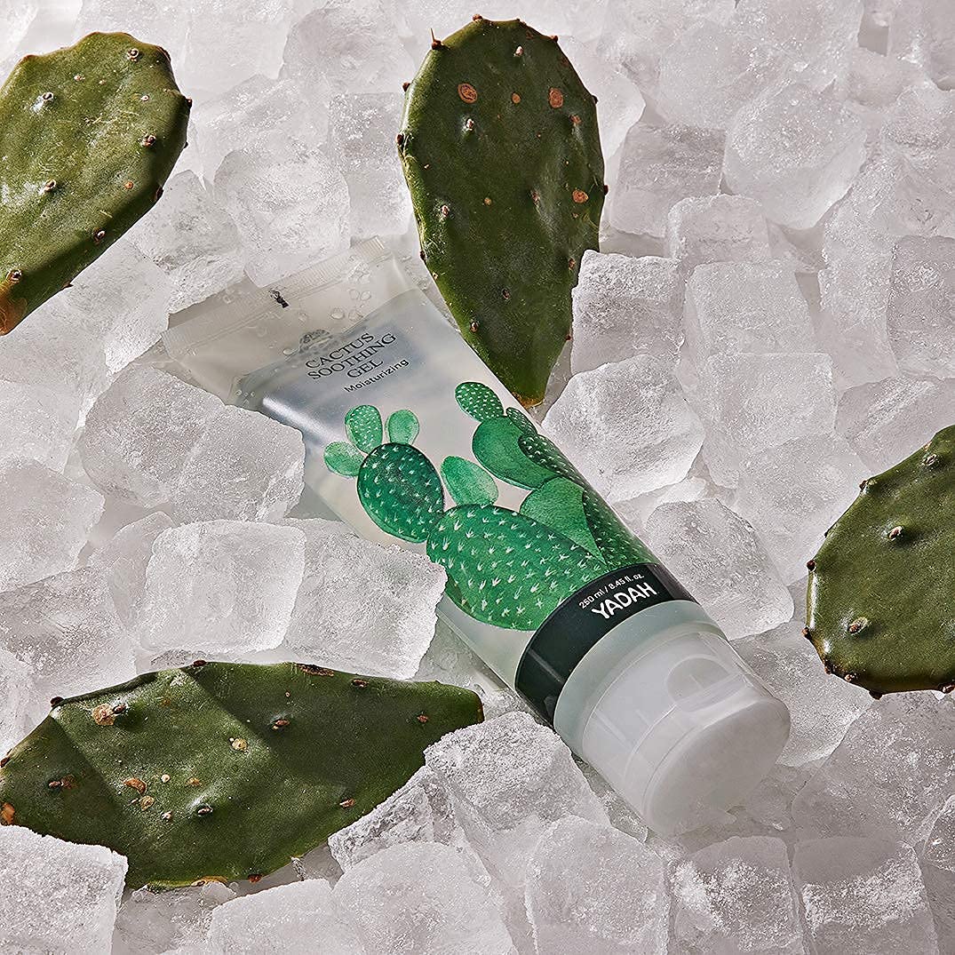 YADAH Cactus Soothing Gel (3.7fl oz) - Sunburn Relief,After Sun Care,Calm, Cool & Soothe Irritated Skin, Face Redness. Korean Skin Care. 95% Cactus Extract, Vegan.