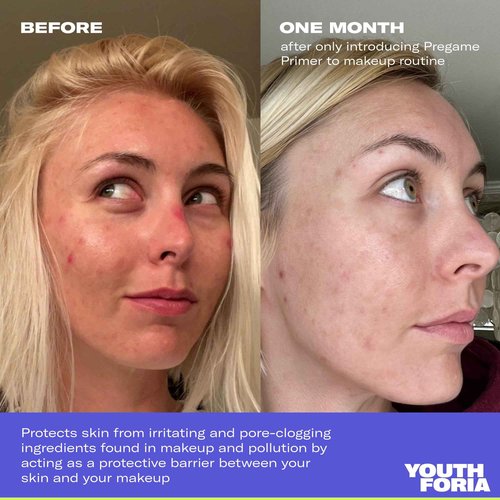 Youthforia Pregame Primer, Daily Protective, Hydrating Face Primer, Grips Makeup & Locks In Moisture For A Soft-Radiant Glow, Vegan & Cruelty-Free