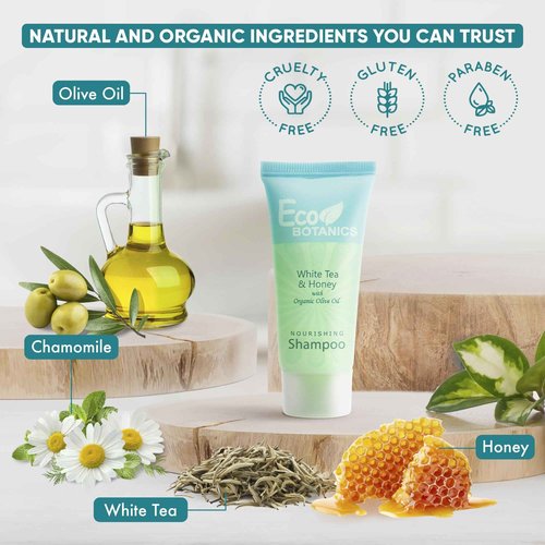 Eco Botanics Travel-Size Hotel Shampoo and Conditioner .85 oz (Case of 20)