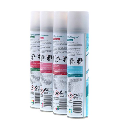 Batiste Dry Shampoo Original, Cherry, Blush, Tropical (4 pack) 6.73 oz