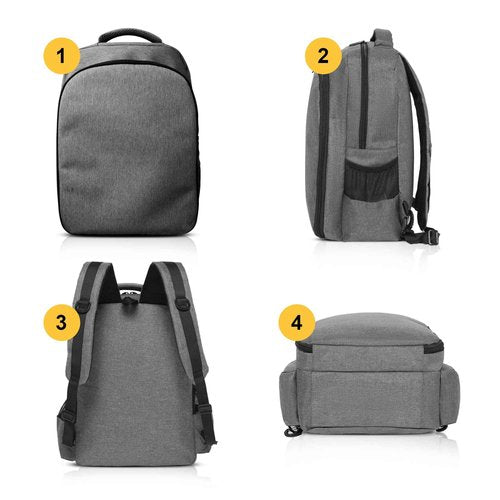 HUIMSWARM Barber Supplies Backpack with 1PCS Barber Cape&1PCS Barber Brush,Professional Hair Cutting Tools Bag,Large Capacity,Casual Gray,Three Layer,Mobile Barber Accessioes Station for Barbers