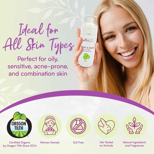 Made in USA Cucumber & Witch Hazel Toner Spray for Face – Gilly’s Organics Natural Astringent with Aloe & Tea Tree – Pore Minimizer, Acne Mist, Hydrating Primer & Moisturizer, 3 fl oz
