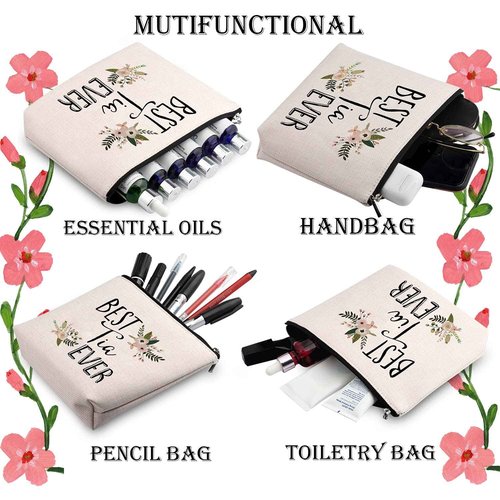 WCGXKO Best Tia Ever Tia Gift Auntie Gift Zipper Makeup Bags Travel Waterproof Toiletry Bag Accessories (BEST Tia)