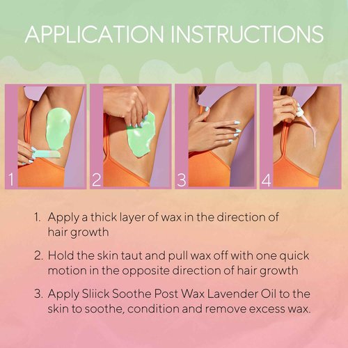 Sliick At Home Waxing Kit for Women, Pink – Coconut Melon, Hard Wax Kit for Hair Removal, Microwave Melting Cup, Applicator & Beads, At Home Wax Set