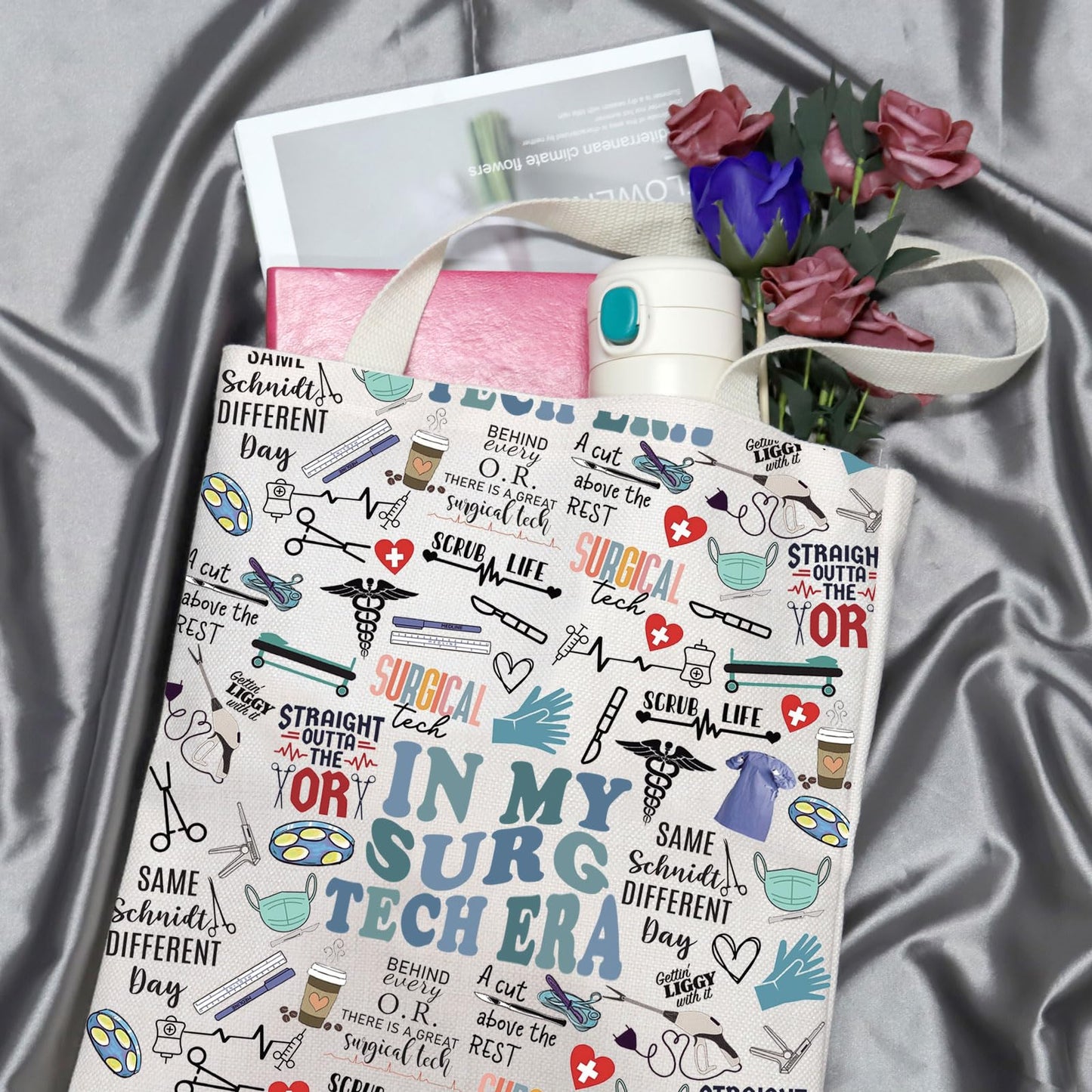 Surgical Tech Gift Surgery Nurse Doctor Gift In My Surg Tech Makeup Bag Gift for Surgical Technologist Surgeon (Surg Tech Era Tote)