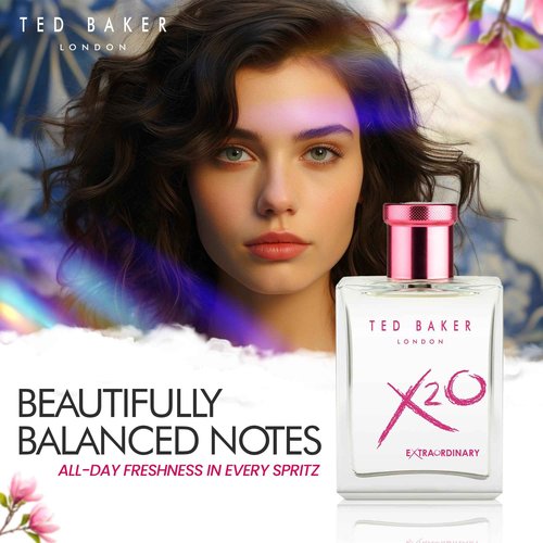Ted Baker X20 Women EDT, a blend of star anise, grapefruit and magnolia, perfume for women, 3.38 fl oz