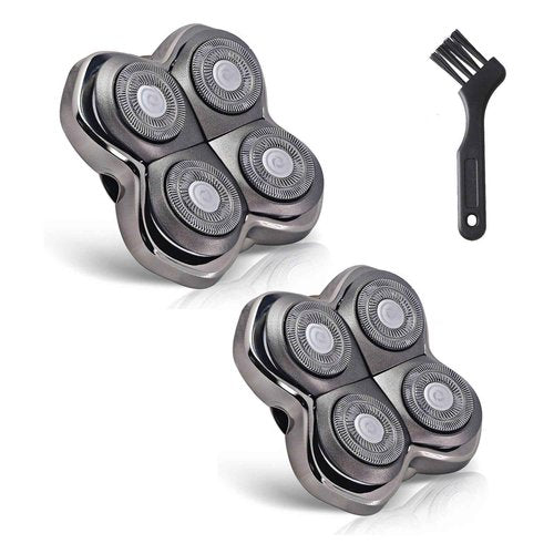 2 Pack Pro 4 Shaver Replacement Heads for Sk*l Pitbulls Gold PRO, Silver PRO, Platinum PRO, Floating 4 Heads for a Fast, Close and Smooth Shave
