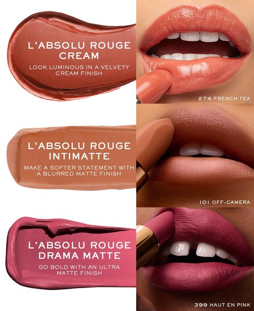 Lancôme L'Absolu Rouge Hydrating Cream Lipstick - Smudge-Resistant & Luminous Finish - Up To 18HR Comfort - 391 Exotic Orchid