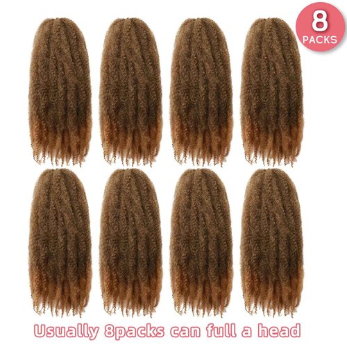Marley Twist Braiding Hair-24Inch 8packs Cuban Twist Hair Soft Marley Hair for Black Women (T27, 24 Inch (Pack of 8))
