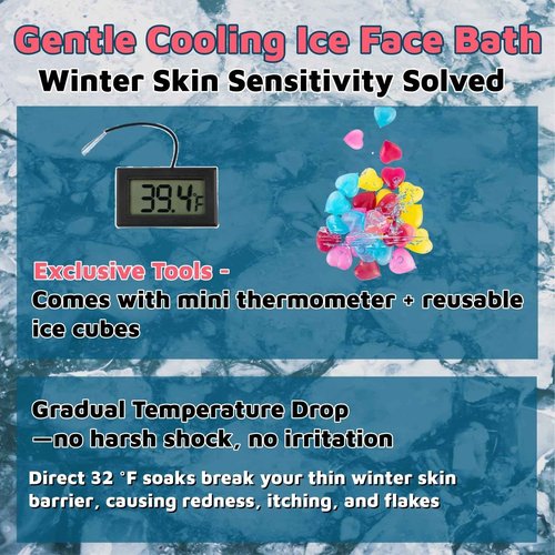 Face Bowl for Ice Bath, Cold Face Plunge Bowl Kit, Foldable Bowl for Face Ice Bath with Reusable Cubes, Portable Cold Plunge Face Bowl, Ice Bowl for Face Cold Plunge Chiller (Light Pink)