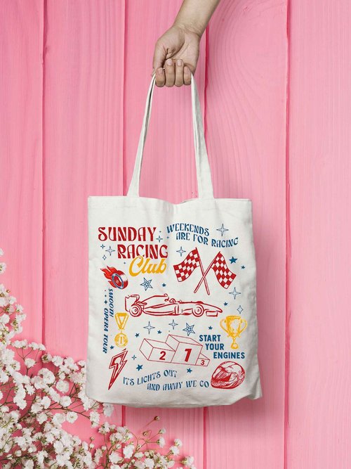 F Tote Bag F Motorsport Gift F Racing Aesthetic F Team Gift (F tote)