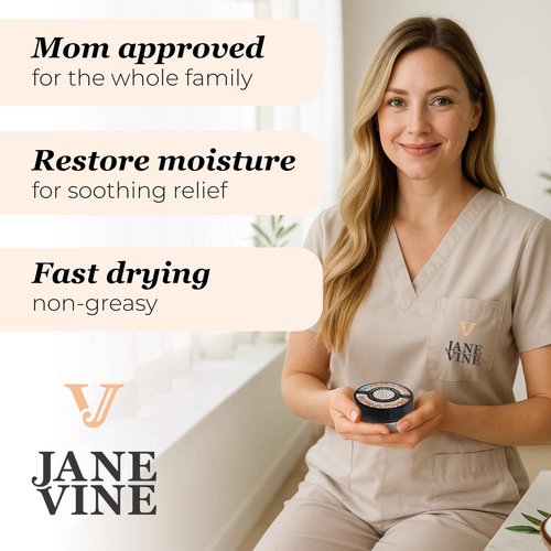 JANE VINE Kissable Feet, Athletes Foot Cream – Cream for Itchy, Dry Skin – Tea Tree, Coconut & Chamomile – Crafted for the Whole Family, No Sting – 3.5 oz