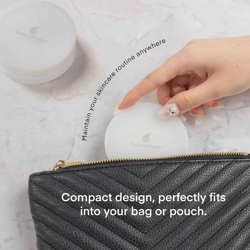 Small Travel Containers for Skincare: 2 Jars Korean Mini Containers with Lids for Toner Pads & Under Eye Patches DIY - Travel-Friendly, Reusable, Leak Proof Skincare Storage, Made in Korea