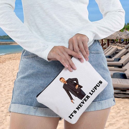 WZMPA Doctor Gregory Cosmetic Bag Gregory Fans Gift It's Never Lupus Zipper Pouch Bag For TV Series Fans (It's Never Lupus)