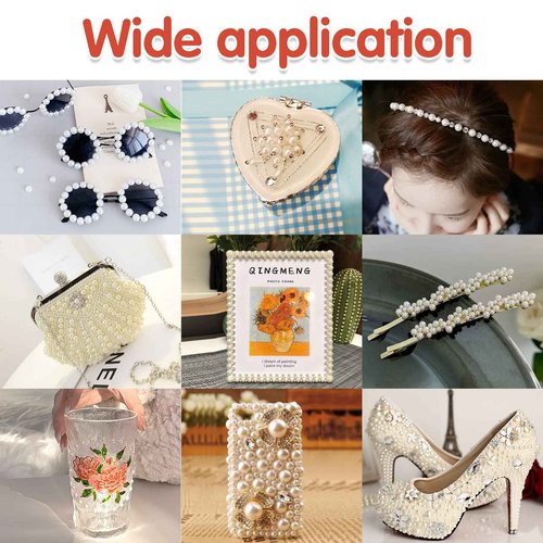 LOMIMOS 3090 Pcs Pearl Stickers,4 Size Self Adhesive Beige Flat Faux Back Pearl Embellishment Stickers Sheet for Face Beauty Makeup Hair Nail Phone DIY Craft Decor, 3/4/5/6mm