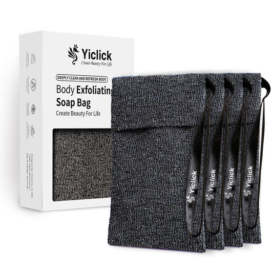 Yiclick Soap Savers for Bar Soap (4 Pack), Soap Bags for Soap Bars, Soap Loofah Pouch, Bar Soap Holder for Shower Bath, Soap Loofah Sponge, Soap Mesh Net Sock Exfoliating Body Scrubber Washcloth Cloth