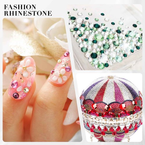 Novani Crystal Amethyst Rhinestones 1440pcs Flat Back Round Rhinestone Style 2088 Sparkly Crystal Gemstones for Nail Art and Crafting SS20,4.6-4.8mm