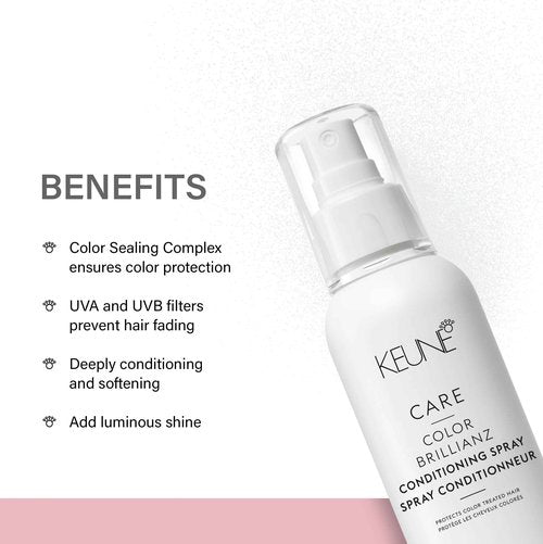 Keune Care Color Brillianz Leave-In Spray, Color-Safe & UV-Protecting Leave-In Treatment for Color-Treated Hair, 4.7 Fl Oz