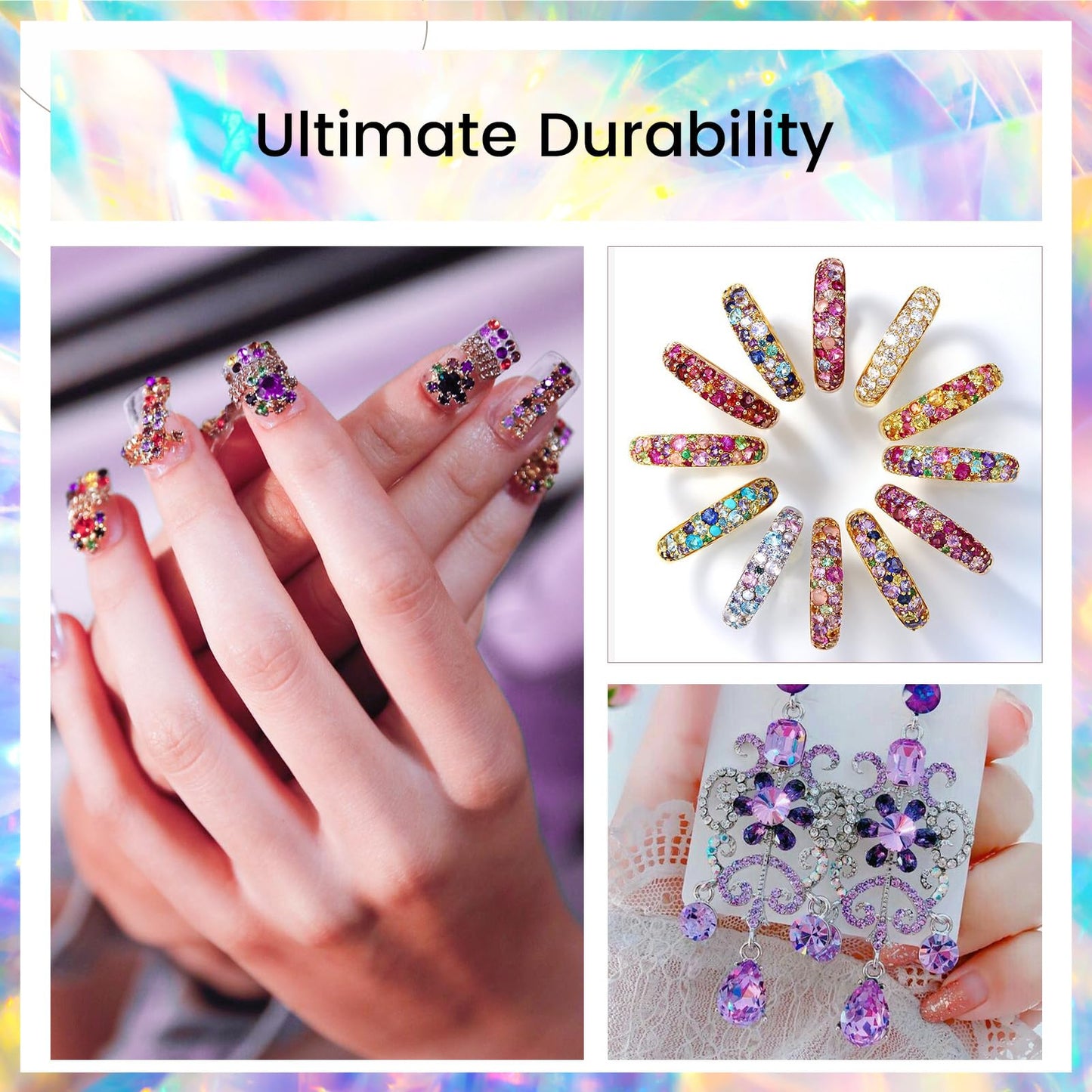 Novani Purple Rhinestones, Flatback Loose Crystal Gemstones 1440pcs Glass Rhinestone for Clothes Shoes Crafts Makeup Nail Art and DIY Decorations(SS20, Purple Velvet)