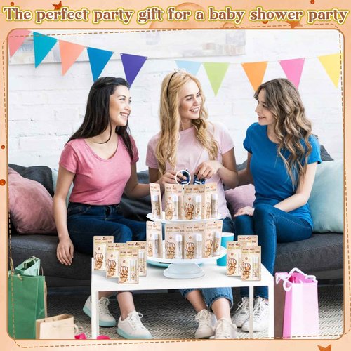 Dansib 50 Pack Bear themed Baby Shower Favor Baby Shower Lip Balm Party Gifts for Guest Games Prizes Friends Gender Reveal Girls Boys Halloween Thanksgiving Christmas