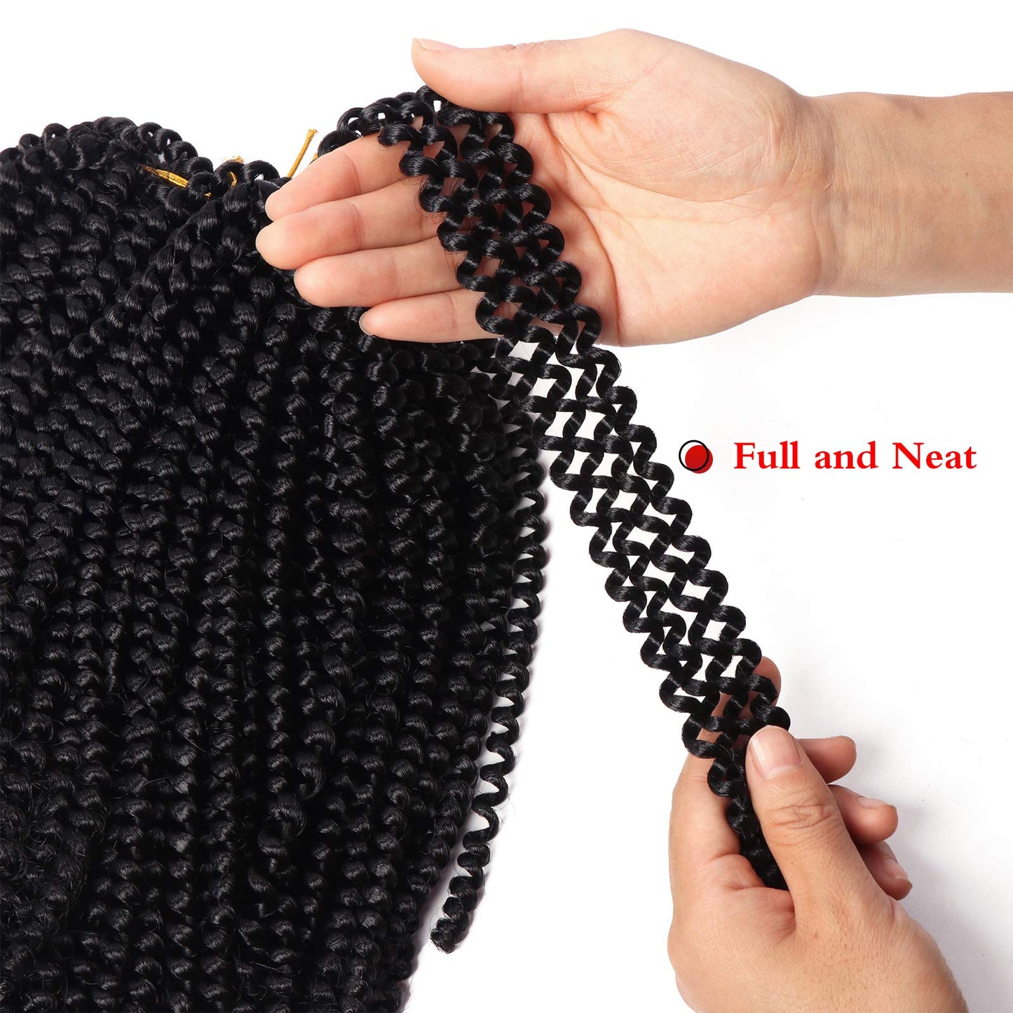 Spring Twist Hair 10 inch 6 Packs Fluffy Spring Twist Crochet Hair Passion Twist Crochet Hair Synthetic Braiding Hair Extensions 15 Strands (10inch, 1)