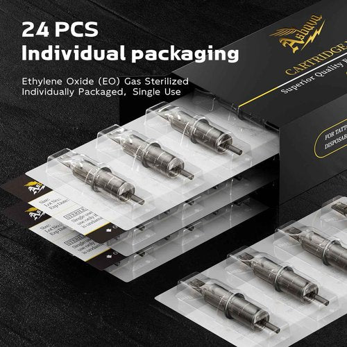 Tattoo Cartridge Needles for tattooing,Box of 24Pcs, Disposable Tattoo Needle (1211RM)