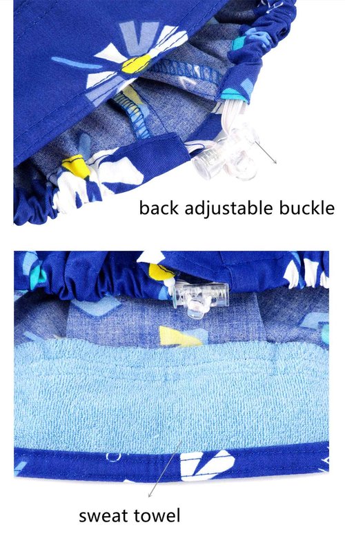 1pc Women's Bouffant Scrub Cap for Long Hair Ladies, Navy Dandelion, Free size