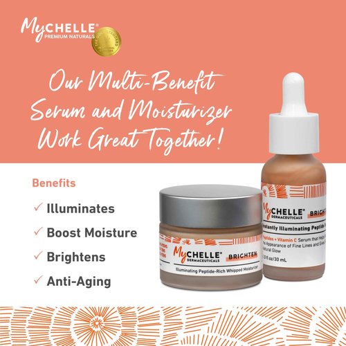 MYCHELLE Illuminating Peptide-Rich Whipped Moisturizer, 1.2 OZ