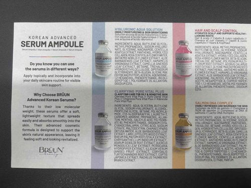 BRÜUN HY - Control Hyaluronic Aqua Solution Ampoule - A Korean Serum Booster for Face to Use as a Skin Care Serum 1.18 fl.oz