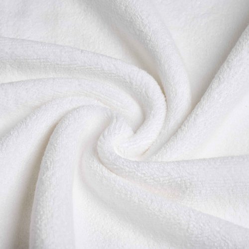 Fushay Premium Microfiber Towels - 5 Pack Ideal for Estheticians, Barbers, Salons Extra Thick, High Absorbency, Professional-Grade (White with Pink Border)