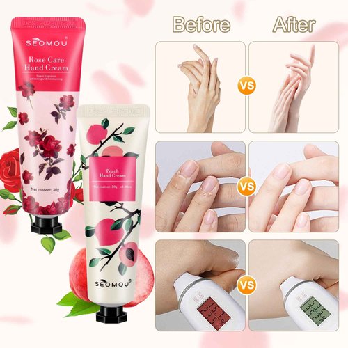 Hand Cream Gifts for Women, Scented Candle Gift Set，Hand Lotion for Dried Cracked Hands, Travel Size Mini Hand Lotion, Women Gift Box for Birthday Christmas Valentines Day Bridesmaid Proposal