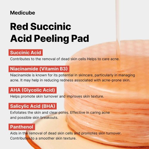 medicube Swipe & Spray Red duo for Troubled Skin: Red Succinic Acid Panthenol Facial Peeling Pads and Power Soothing Spray