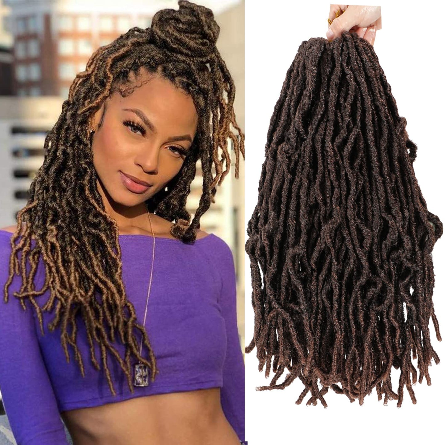 Soft Locs 7 Packs New Soft Locs Crochet Hair Pre Looped T30 Soft Faux Locs Crochet Hair for Women Crochet Braids Synthetic Hair Extensions/T30