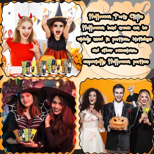 Dansib 48 Pack Halloween Hand Cream Gift Sets for Women Ghost Mini Hand Lotion Bulk Travel Size Moisturizing Cream Halloween Party Favors Gifts for Stocking Stuffers 6 Natural Plant Fragrances