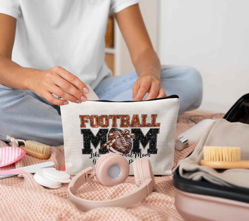 YeiHe Football Lovers Accessory: Mom's Gifts Cosmetic Zipper Makeup Pouch
