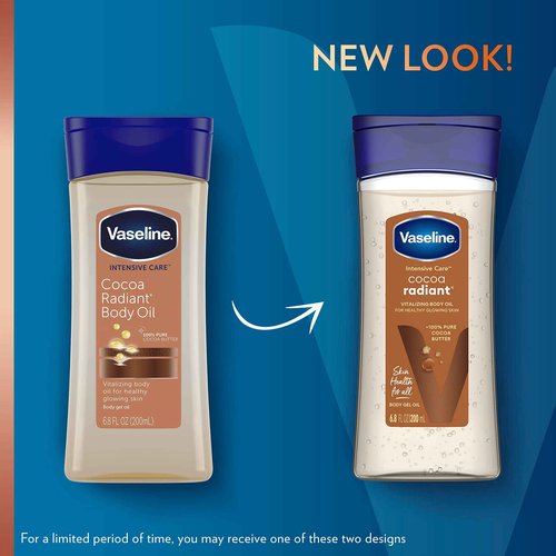 Vaseline Intensive Care Cocoa Radiant For Glowing Skin 3 Count Body Gel Oil Body Oil & Illuminate Me Body Butter Whipped Body Butter