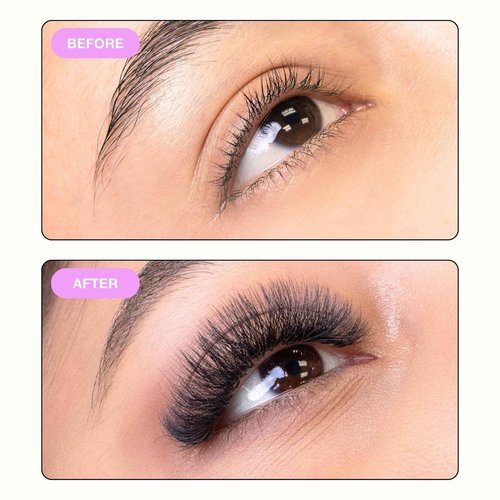 Curacoro 5D W-Shaped Clover Eyelashes Extension | 0.07mm Thickness | C/CC/D Curl | 8mm-15mm Mixed & Single Length | Individual Eyelash Extensions | Easy Application & Long Lasting (0.07 CC, 8mm-15mm)